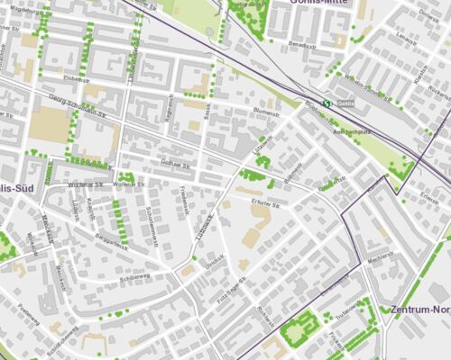 Auszug aus dem Straßenbaumkataster, Bildquelle: Stadt Leipzig