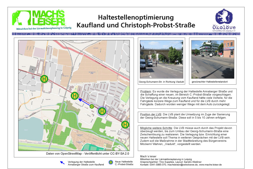 Maßnahmeblatt aus unserem Projekt "Mach's leiser" von 2012